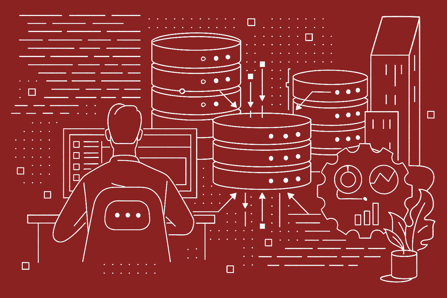 Professional team working with data visualization screens